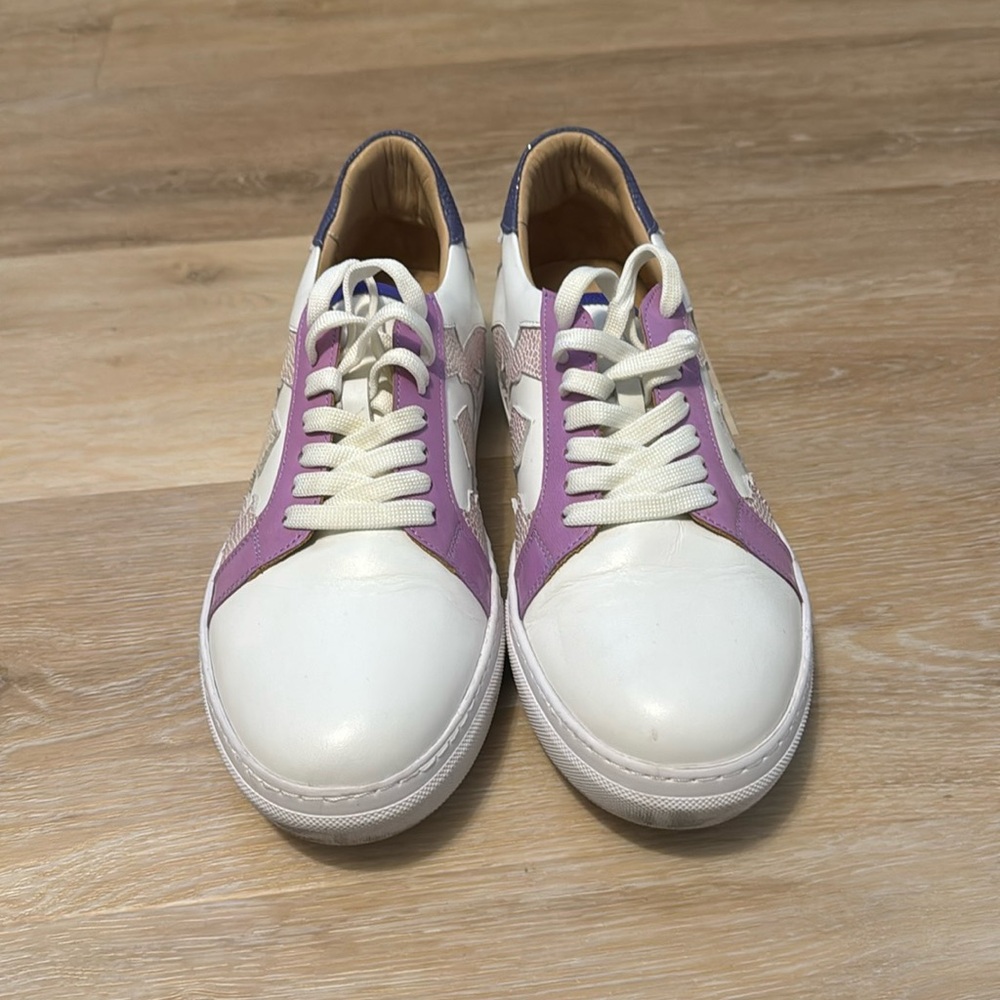MAISON SI white and purple sneakers